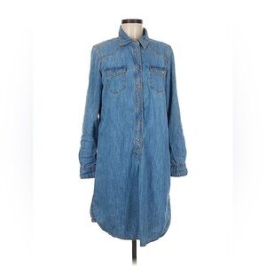 Ryan Michael Blue Denim Shirt Dress